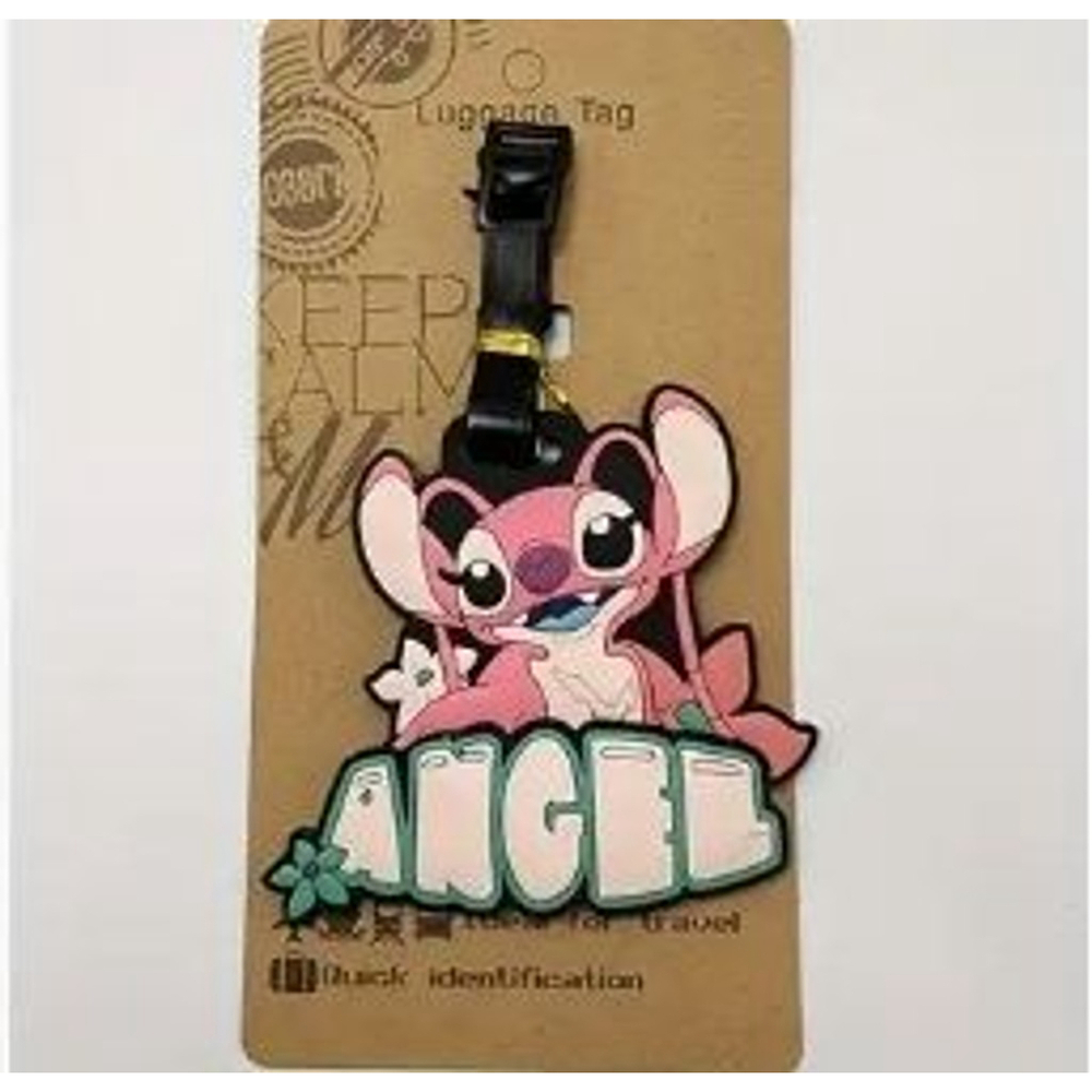 Luggage Tag Pink Green